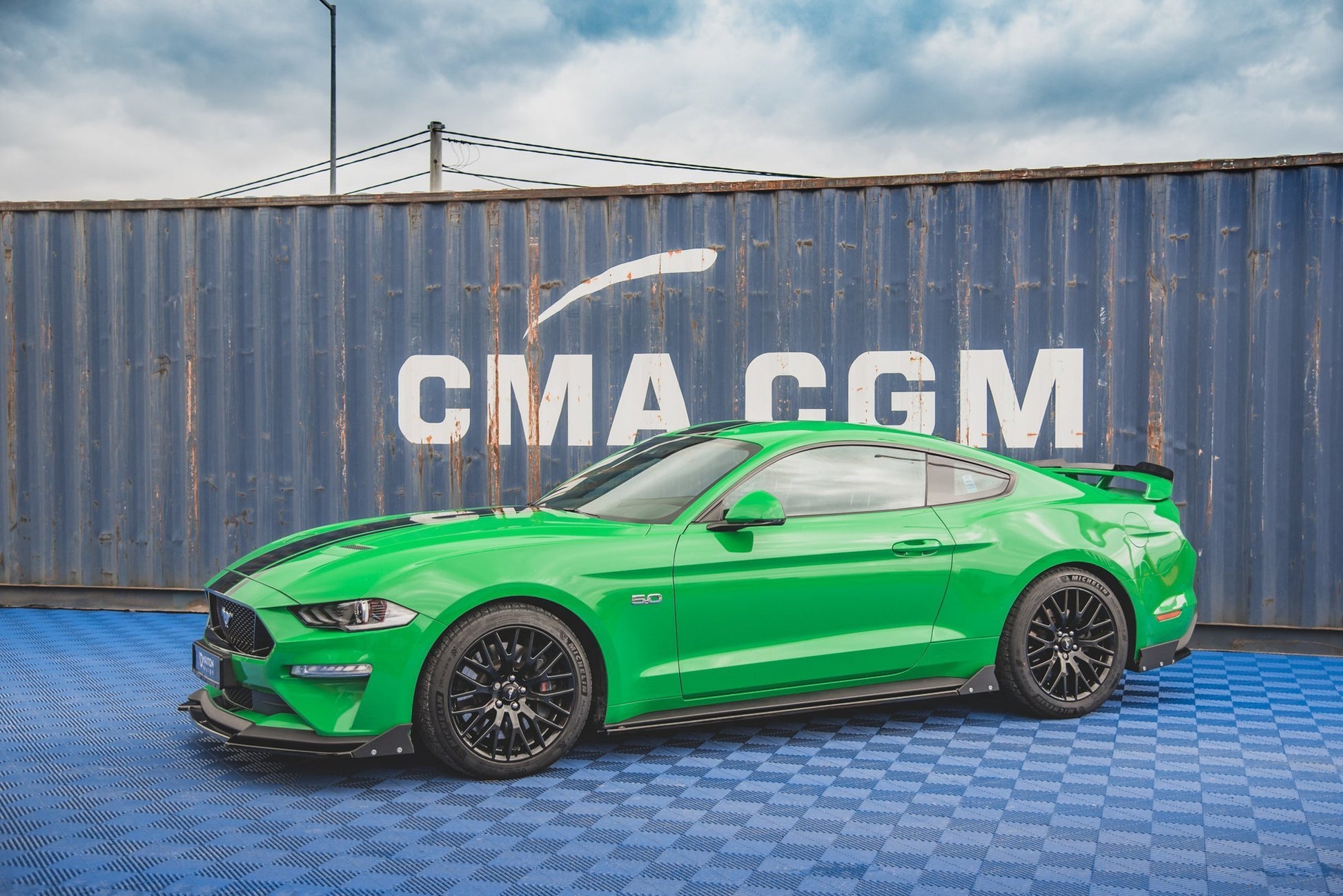 Seitenschweller Ansatz + Flaps für Ford Mustang GT Mk6 Facelift