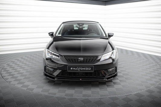 Front Ansatz V.2 für Seat Leon Mk3 Facelift schwarz Hochglanz