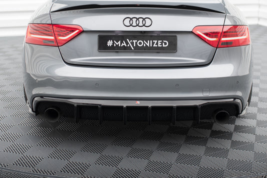 Diffusor Heck Ansatz für Audi A5 S-Line Coupe / Sportback 8T Facelift (Einzelauspuff li. re.)