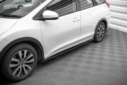 Seitenschweller Ansatz für Honda Civic Mk9 schwarz Hochglanz
