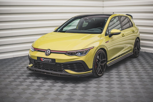 Front Ansatz V.4 für VW Golf GTI Clubsport Mk8 schwarz Hochglanz