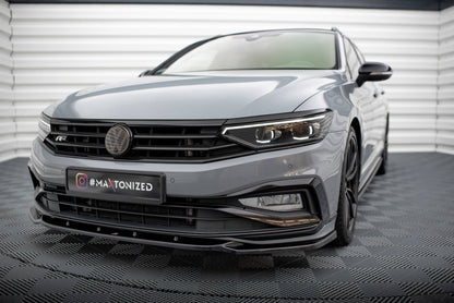 Front Ansatz V.2 für VW Passat R-Line B8 Facelift schwarz Hochglanz