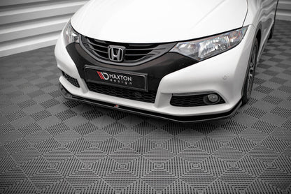 Front Ansatz V.1 für Honda Civic Mk9 schwarz Hochglanz