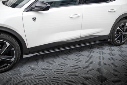Seitenschweller Ansatz für Peugeot 408 Mk1 schwarz Hochglanz