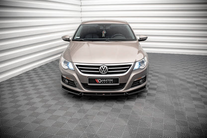 Front Ansatz V.3 für VW Passat CC schwarz Hochglanz