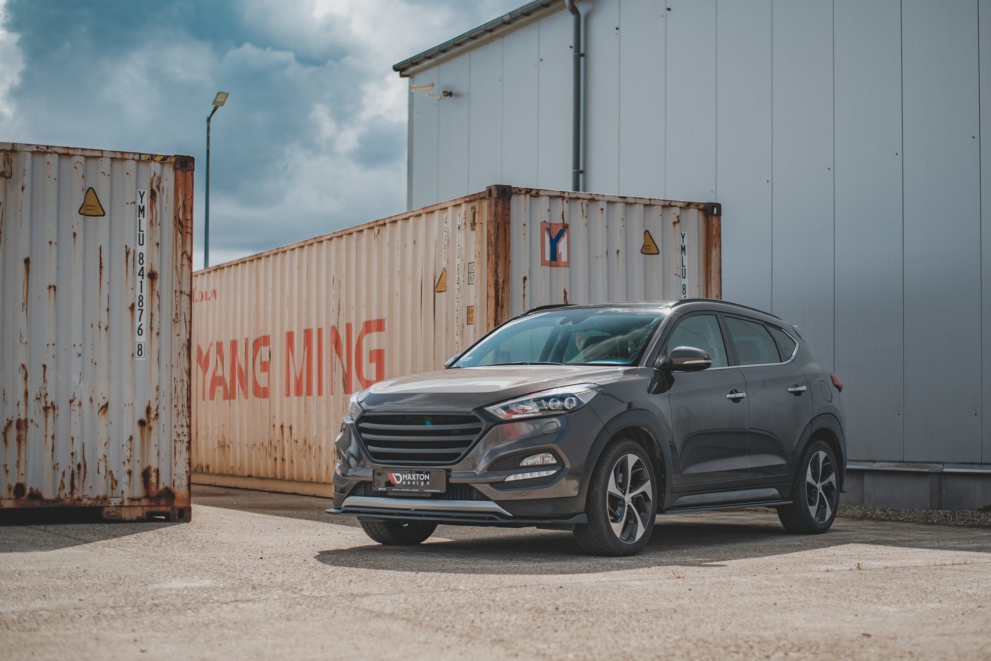 Front Ansatz für Hyundai Tucson Mk3 schwarz Hochglanz