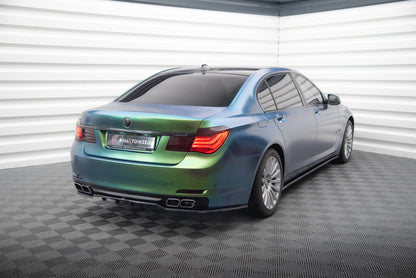 Mittlerer Cup Diffusor DTM Look Heck Ansatz für BMW 7 F01 schwarz Hochglanz