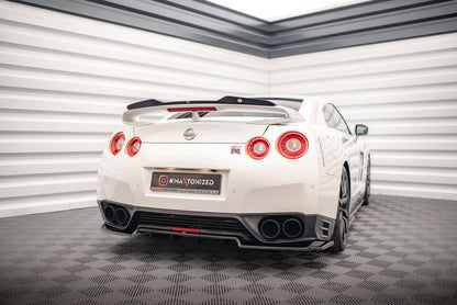Spoiler CAP für Nissan GTR R35 Facelift schwarz Hochglanz