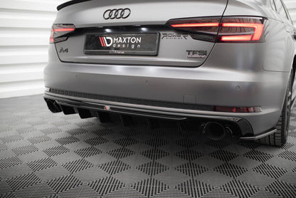 Diffusor Heck Ansatz für Audi A4 S-line B9  (Einzelauspuff li. re.)