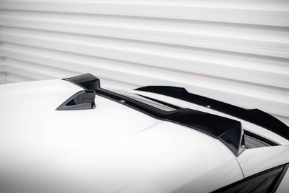 Höher Spoiler CAP 3D für Peugeot 408 Mk1 schwarz Hochglanz