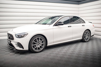 Seitenschweller Ansatz für Mercedes-Benz E AMG-Line W213 Facelift schwarz Hochglanz