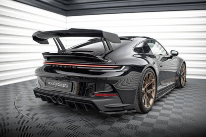 Niedriger Spoiler CAP für Porsche 911 992 GT3 schwarz Hochglanz