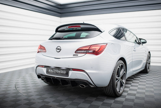 Diffusor Heck Ansatz für Opel Astra GTC OPC-Line J (Einzelauspuff li. re.) schwarz Hochglanz