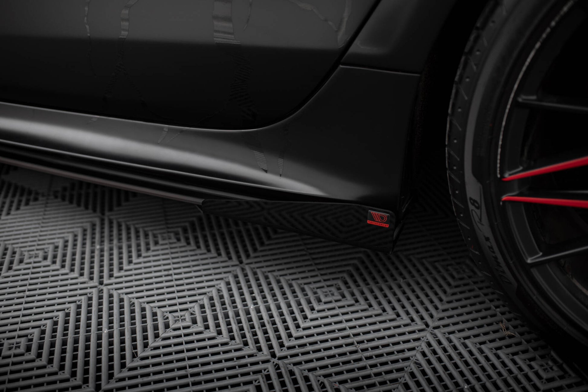 Street Pro Seitenschweller Ansatz für + Flaps Audi A7 RS7 Look C7 schwarz Hochglanz