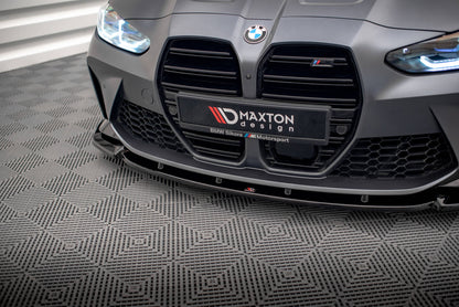 Front Ansatz V.3 für BMW M3 Limousine / Touring G80 / G81 schwarz Hochglanz