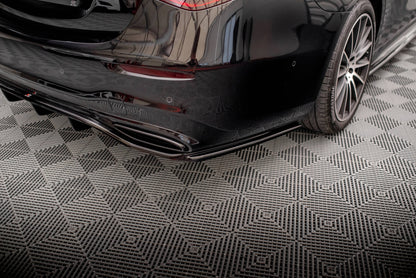 Mittlerer Cup Diffusor DTM Look Heck Ansatz für Mercedes-Benz S AMG-Line W223 schwarz Hochglanz