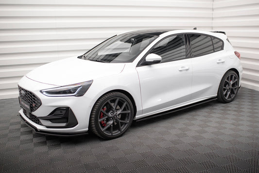 Seitenschweller Ansatz für V.1 für Ford Focus ST / ST-Line Mk4 Facelift schwarz Hochglanz