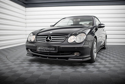 Front Ansatz V.1 für MERCEDES CLK W 209 FÜR STANDARD STOßSTANGE schwarz Hochglanz
