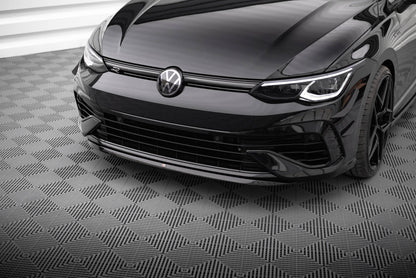 Front Ansatz V.7 für VW Golf R Mk8 schwarz Hochglanz