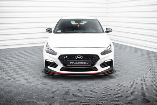 Street Pro Front Ansatz für + Flaps für Hyundai I30 N Mk3 Hatchback / Fastback schwarz Hochglanz
