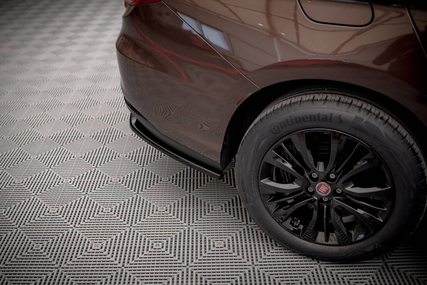 Mittlerer Cup Diffusor DTM Look Heck Ansatz für Fiat Tipo S Limousine Mk1 schwarz Hochglanz