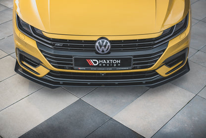 Street Pro Front Ansatz für +Flaps für Volkswagen Arteon R-Line schwarz Hochglanz