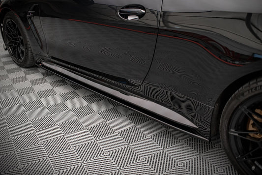Seitenschweller Ansatz V.2 für BMW M4 G82 / G82 Facelift schwarz Hochglanz