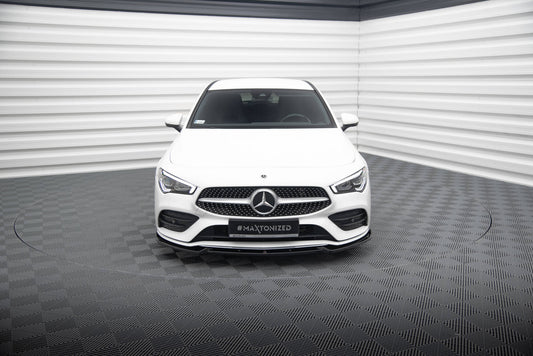 Front Ansatz V.2 für Mercedes-Benz CLA A35 AMG / AMG-Line C118 schwarz Hochglanz