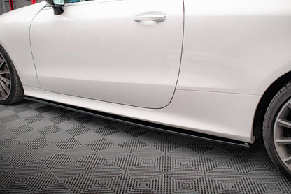 Seitenschweller Ansatz für Mercedes-Benz E-Klasse W213 Coupe (C238) / Cabriolet (A238) AMG-Line / 53 AMG schwarz Hochglanz