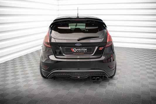 Diffusor Heck Ansatz für Ford Fiesta ST (5-Türige version) Mk7 Facelift schwarz matt