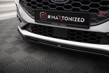 Front Ansatz V.5 für Ford Focus ST / ST-Line Mk4 Facelift schwarz Hochglanz