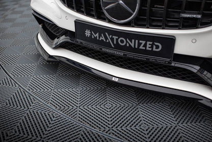 Front Ansatz V.3 für Mercedes-AMG C63 Limousine / Kombi W205 / S205 schwarz Hochglanz