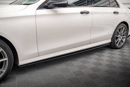 Seitenschweller Ansatz für Mercedes-Benz E AMG-Line W213 Facelift schwarz Hochglanz