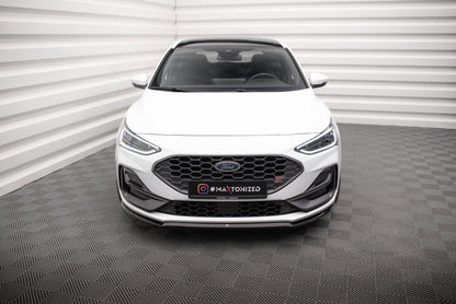 Front Ansatz V.3 für Ford Focus ST / ST-Line Mk4 Facelift schwarz Hochglanz