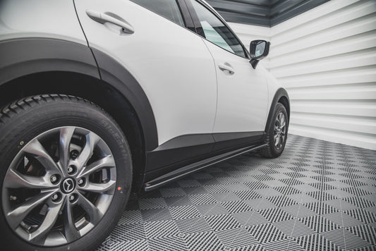 Seitenschweller Ansatz für Mazda CX-3 schwarz Hochglanz