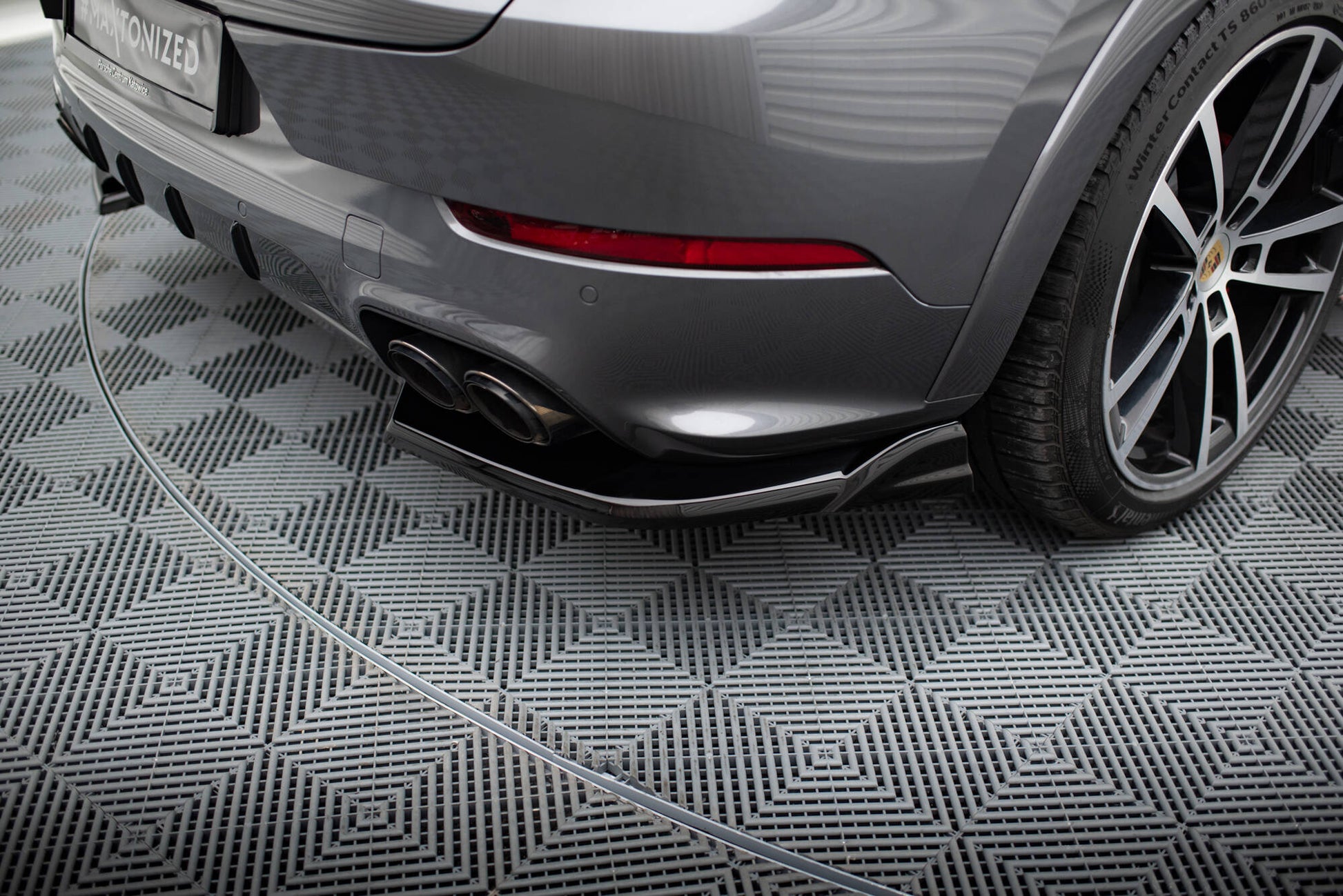 Heckansatz Porsche Cayenne SUV / Coupe Mk3 Facelift schwarz Hochglanz