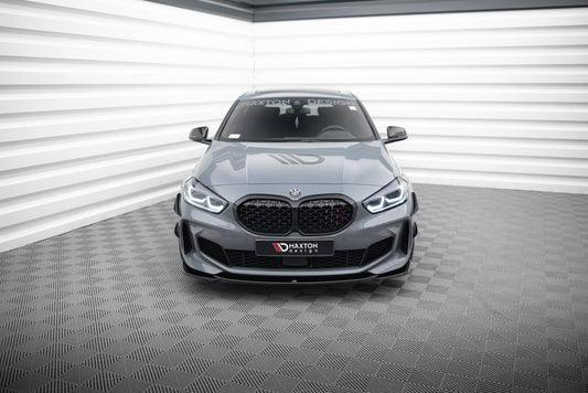 Front Ansatz V.3 für BMW 1er M-Paket/ M135i / 128ti F40  schwarz Hochglanz