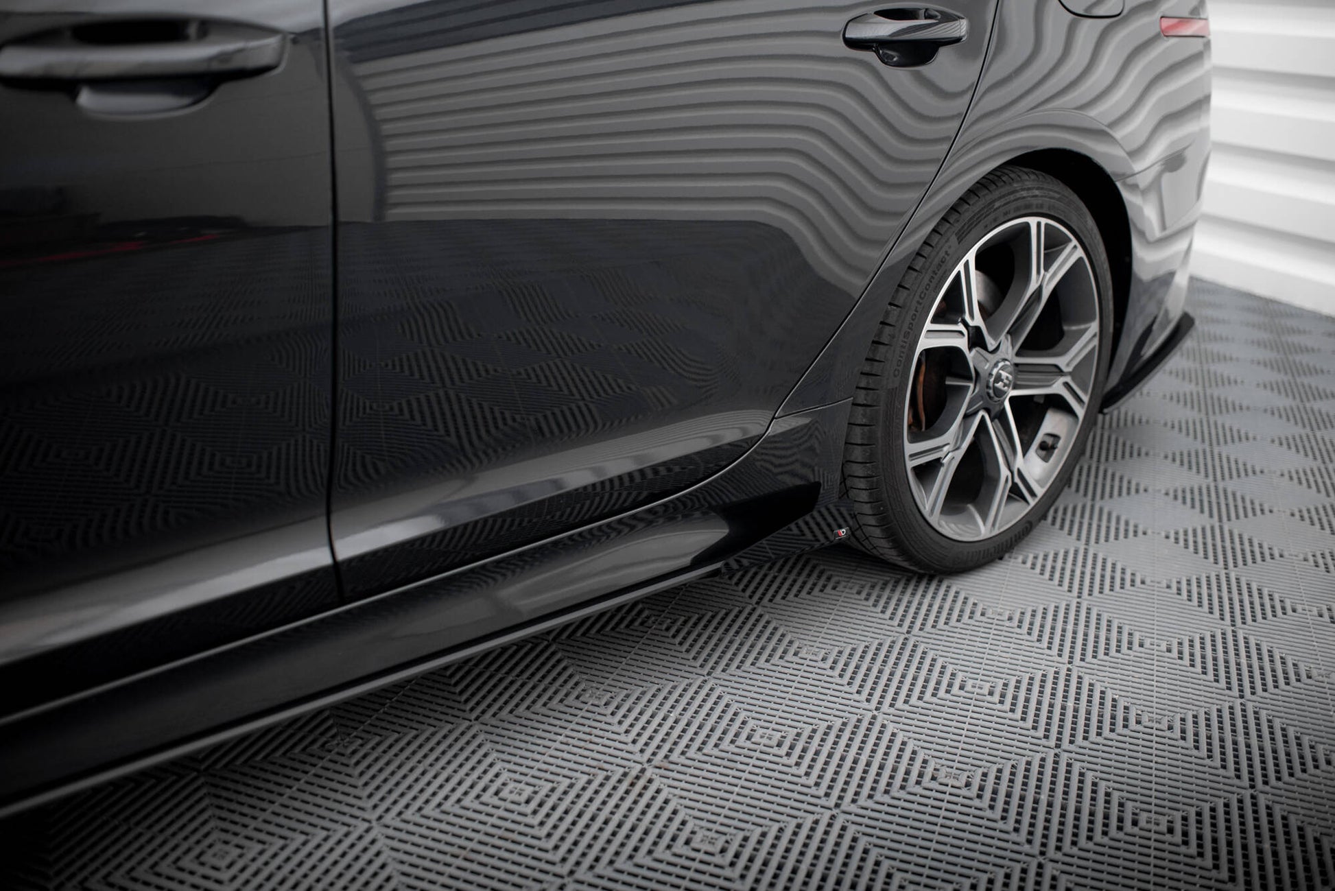 Seitenschweller Flaps für Kia Stinger GT / GT-Line / Standard Mk1 schwarz Hochglanz