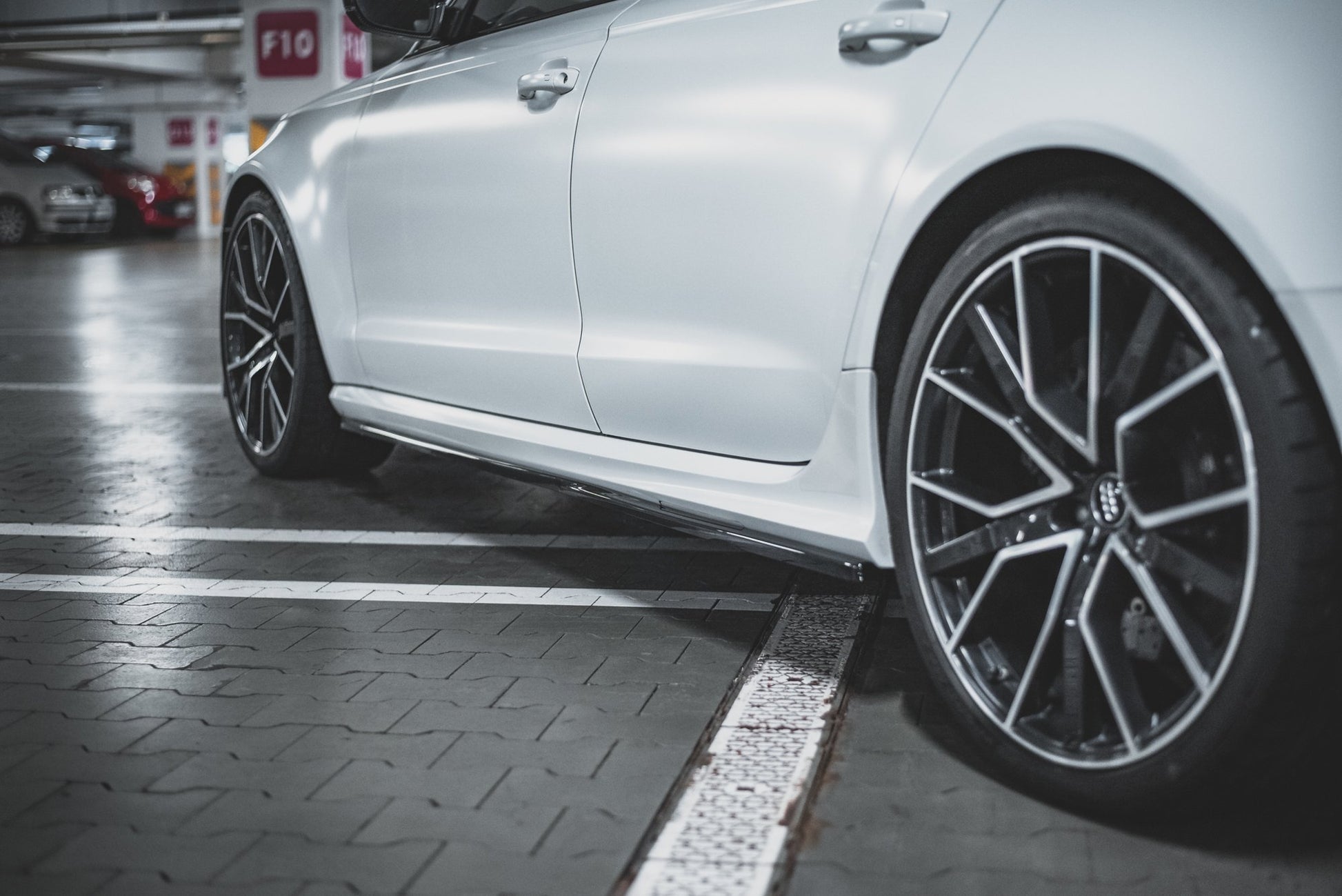 Seitenschweller Ansatz für V.2 für Audi RS6 C7 Carbon Look