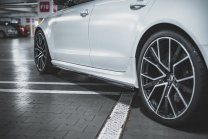 Seitenschweller Ansatz für V.2 für Audi RS6 C7 Carbon Look