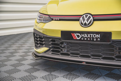 Front Ansatz V.3 für VW Golf GTI Clubsport Mk8 schwarz Hochglanz