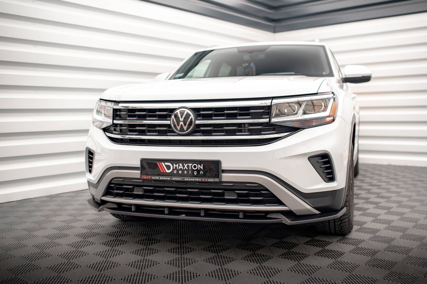 Front Ansatz V.1 für Volkswagen Atlas Cross Sport schwarz matt