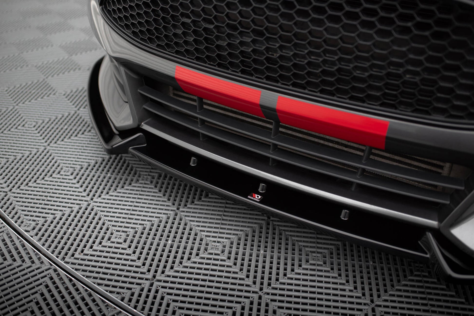 Front Ansatz V.4 für Ford Focus ST Mk3 Facelift schwarz Hochglanz