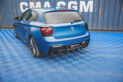 Heck Ansatz Flaps Diffusor V.2 für (Für heckansatz v.1) BMW M135i F20 schwarz Hochglanz