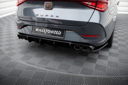 Diffusor Heck Ansatz für Cupra Leon ST Mk1 schwarz Hochglanz