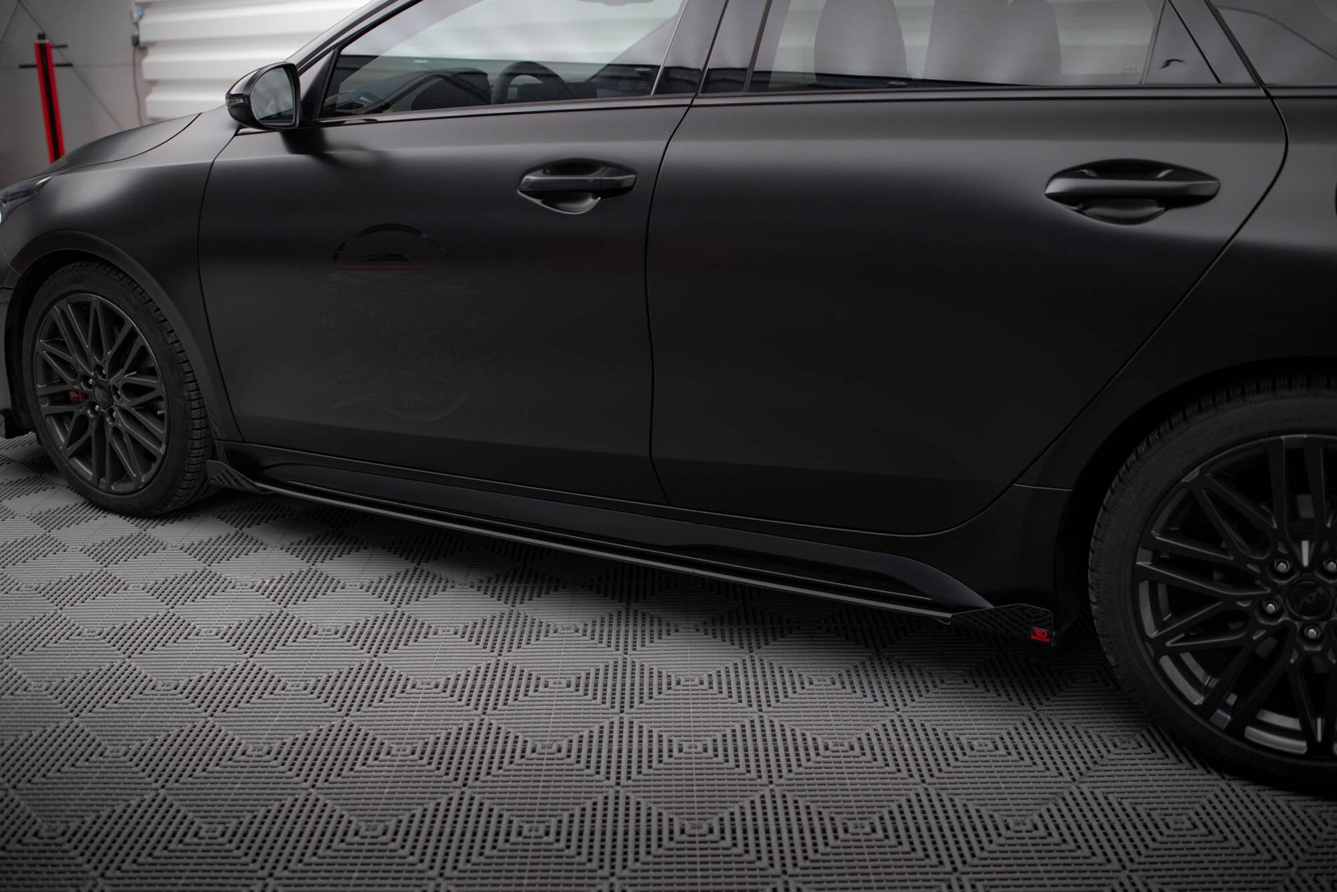 Street Pro Seitenschweller Ansatz für + Flaps Kia Proceed GT / GT-Line Mk1 Facelift / Ceed GT Mk3 Facelift  schwarz Hochglanz