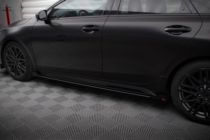 Street Pro Seitenschweller Ansatz für + Flaps Kia Proceed GT / GT-Line Mk1 Facelift / Ceed GT Mk3 Facelift  schwarz Hochglanz