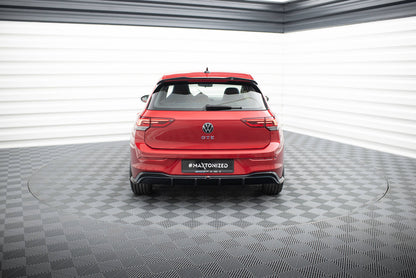 Diffusor Heck Ansatz für VW Golf GTE / R-Line Mk8 / Mk8 Facelift schwarz Hochglanz