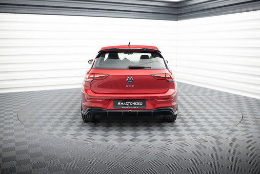 Diffusor Heck Ansatz für VW Golf GTE / R-Line Mk8 / Mk8 Facelift schwarz Hochglanz