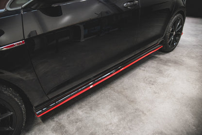 Seitenschweller Ansatz für VW Golf 7 GTI TCR  schwarz matt